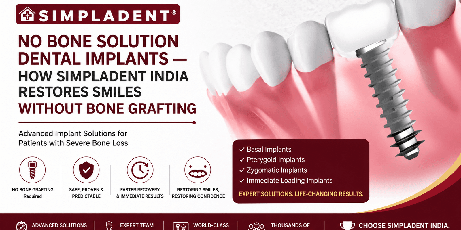 No Bone Solution Dental Implants in India No Bone Solution Dental Implants